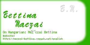 bettina maczai business card